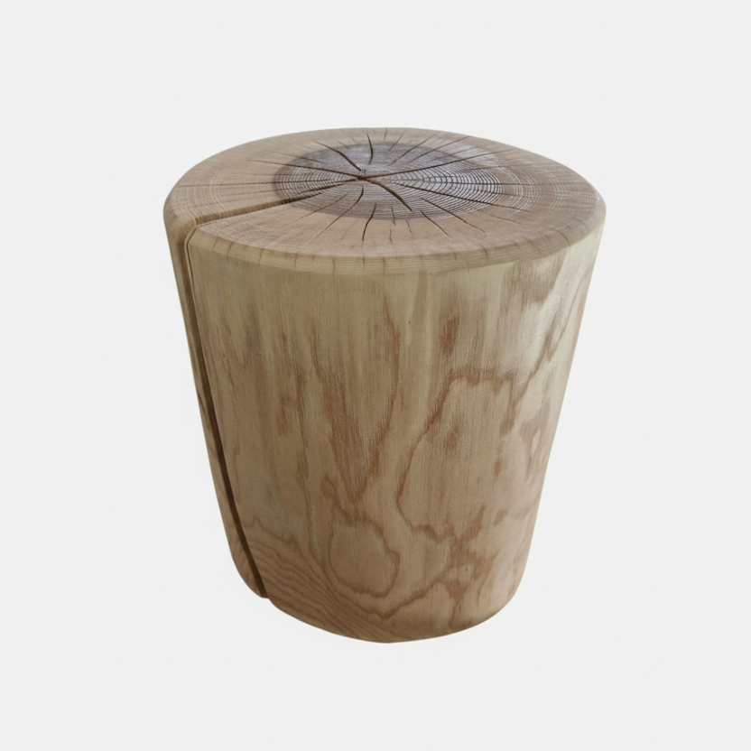 Waldanker No. 6 | Eschenholz-Baumstamm | Helle Eleganz | perfekter Hocker, Beistelltisch, Deko-Podest