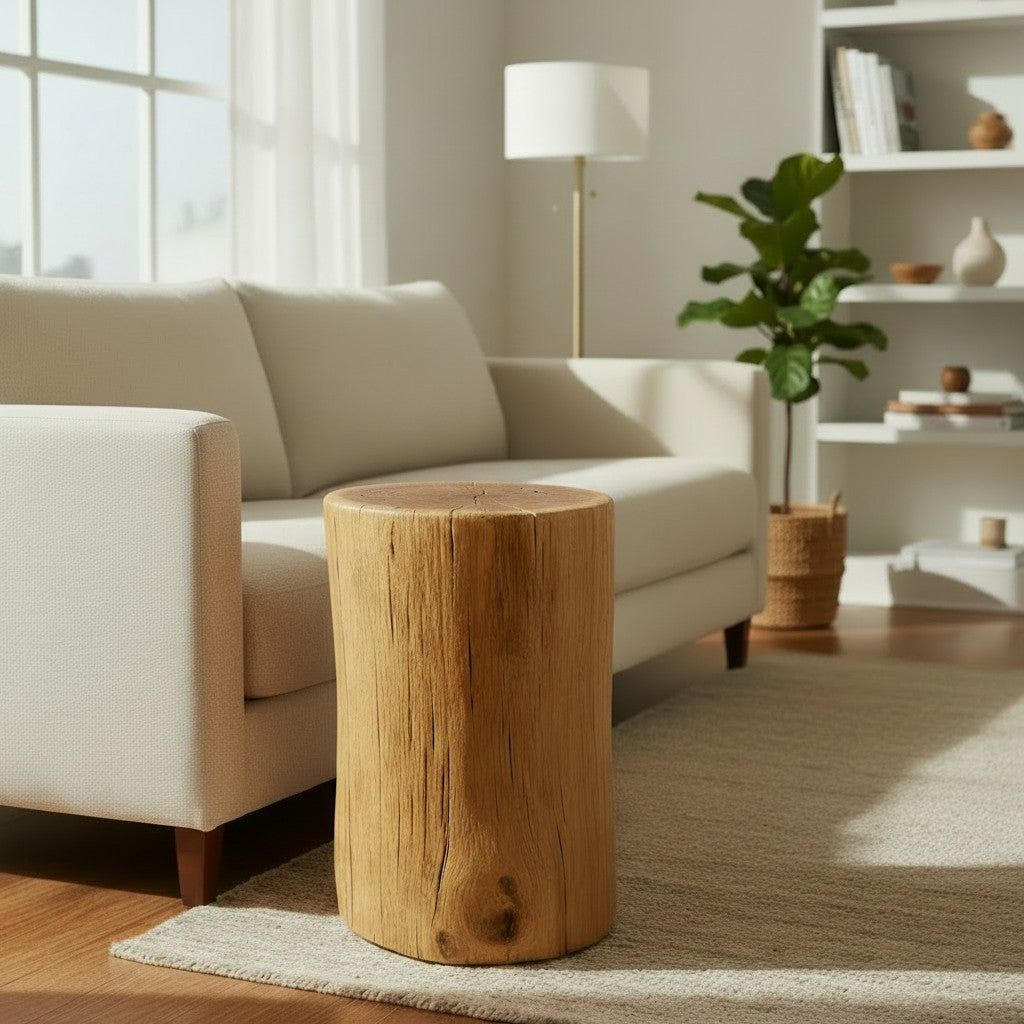 Waldanker No. 1 | Eichenbaumstamm | perfekter Hocker, Beistelltisch, Deko-Podest