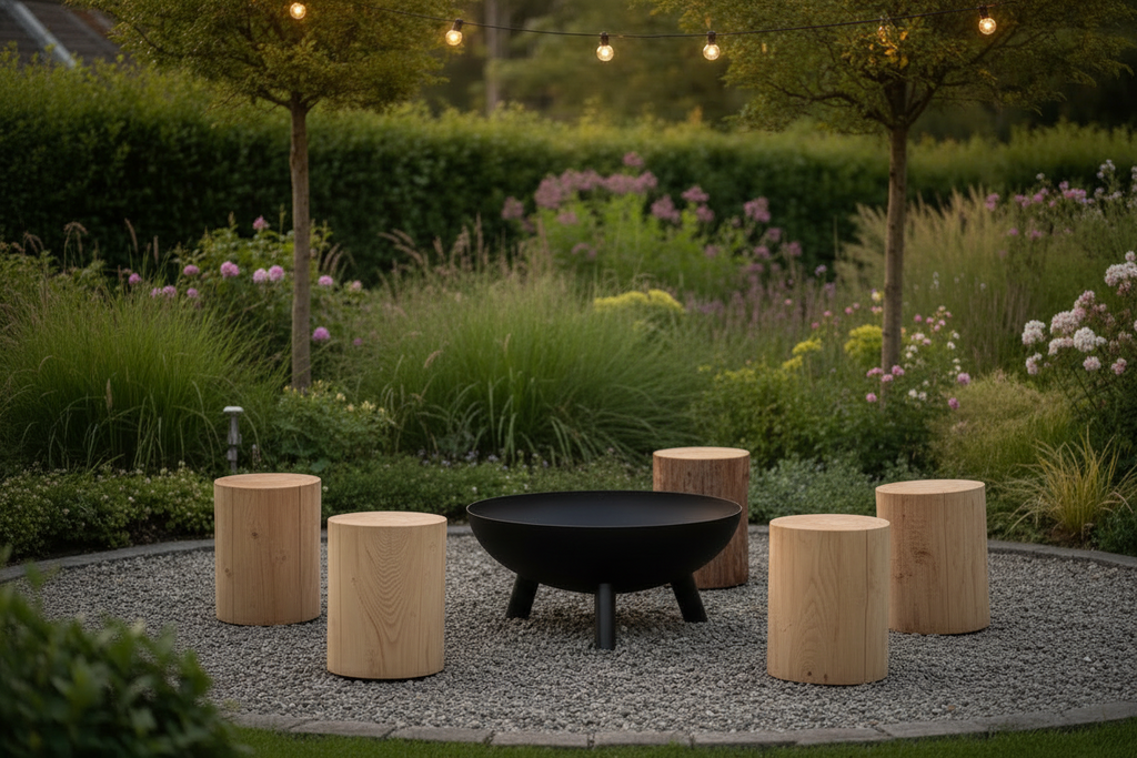 Waldanker Outdoor No. 1 | Eichenbaumstamm | perfekter Gartenhocker, Outdoor-Beistelltisch, Garten-Podest