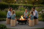 Waldanker Outdoor No. 1 | Eichenbaumstamm | perfekter Gartenhocker, Outdoor-Beistelltisch, Garten-Podest