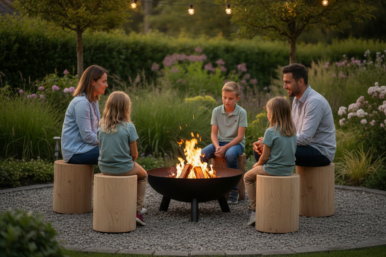 Waldanker Outdoor No. 1 | Eichenbaumstamm | perfekter Gartenhocker, Outdoor-Beistelltisch, Garten-Podest